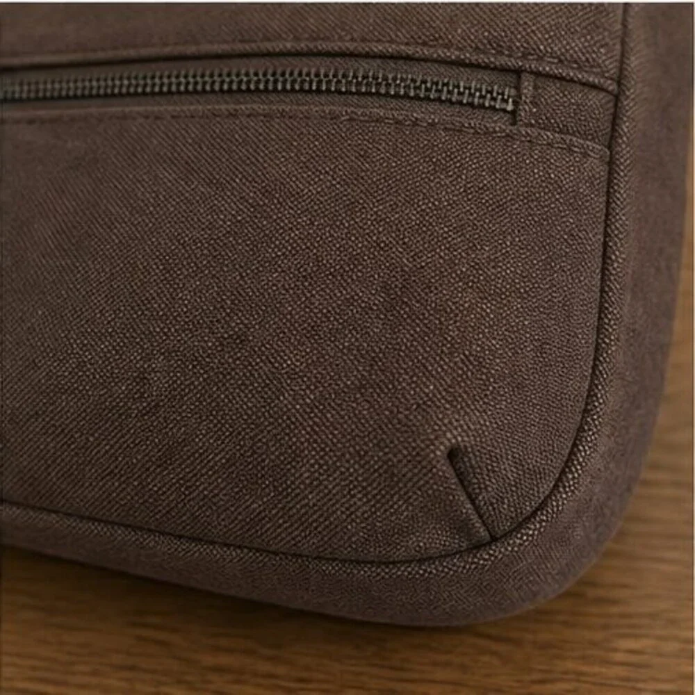 Espresso Canvas Crossbody Bag